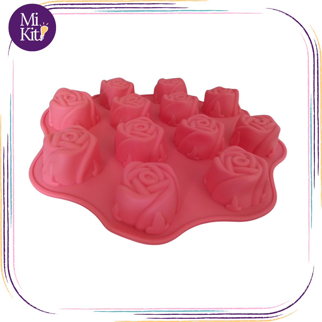 Moldes de silicón  12 rosas