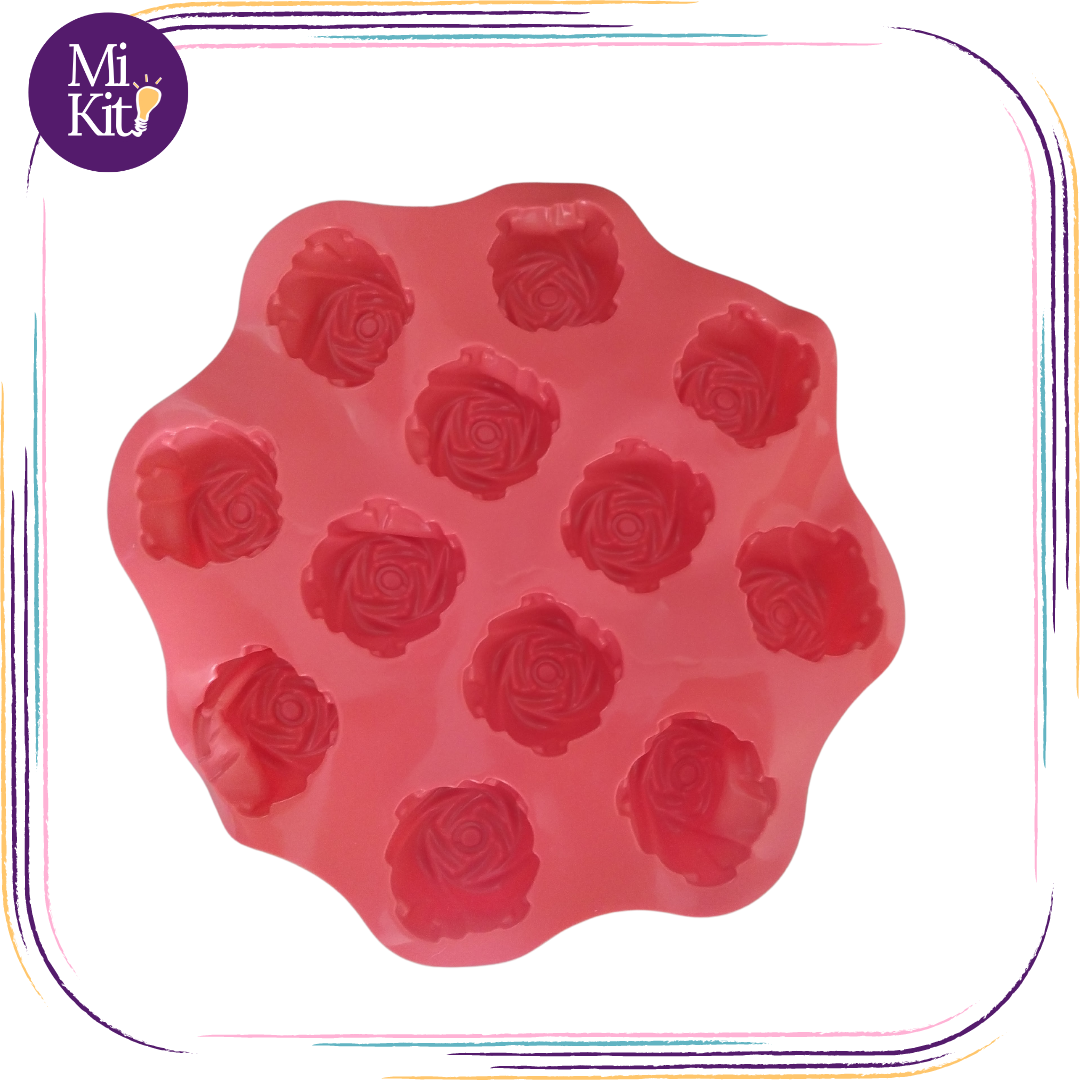 Moldes de silicón  12 rosas