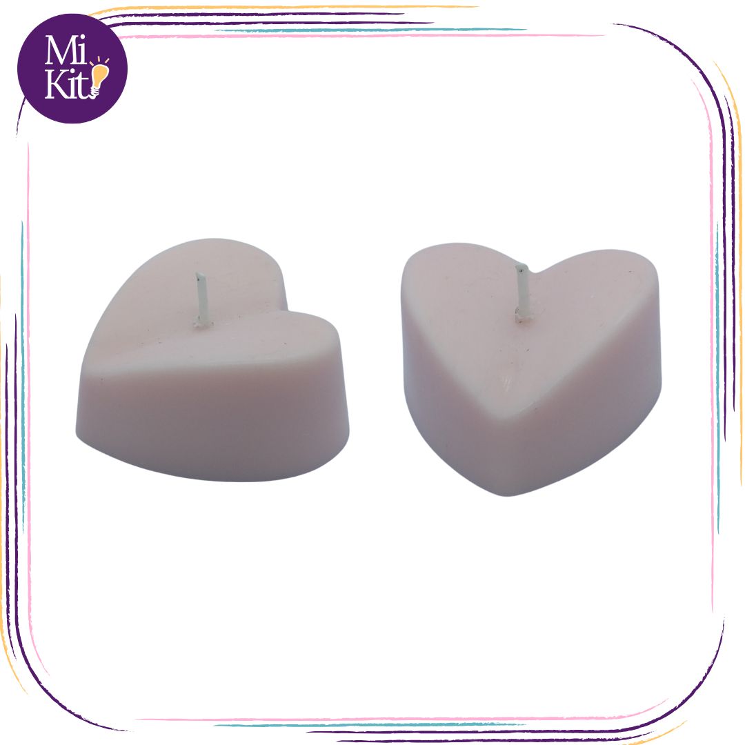 Molde de silicón corazón en "v"