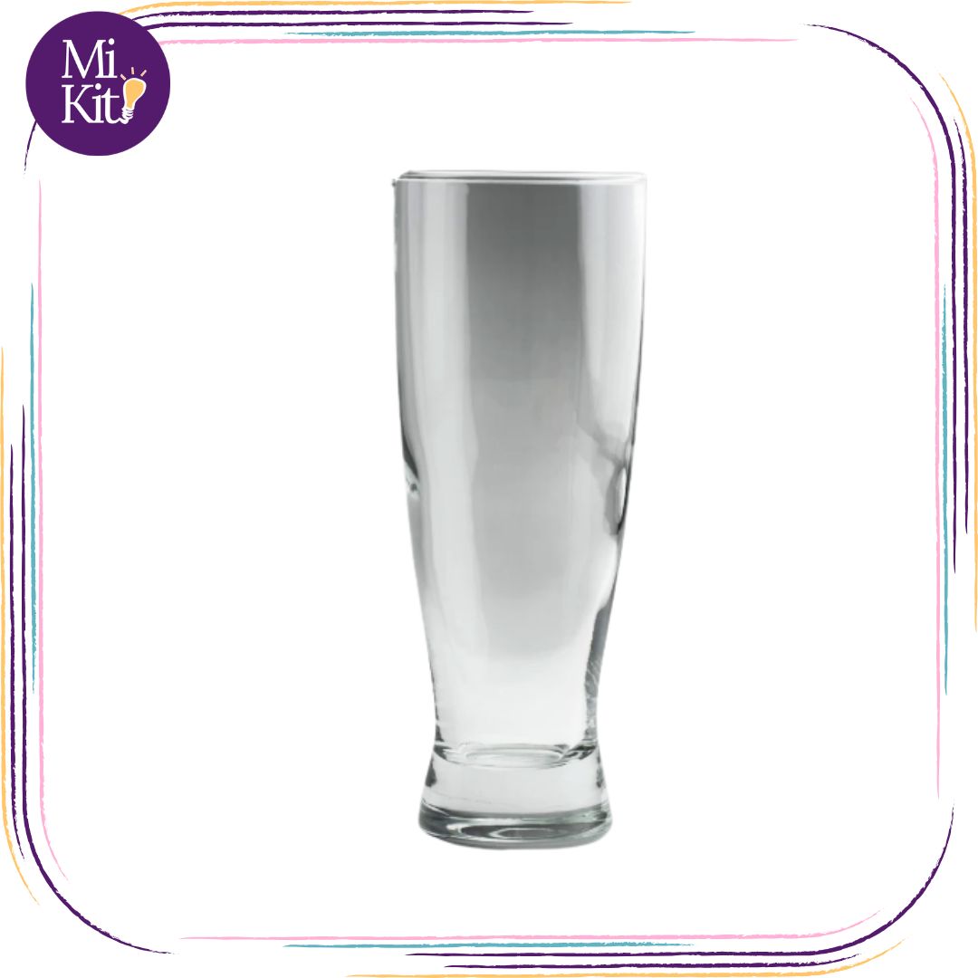 Vaso de vidrio cervecero
