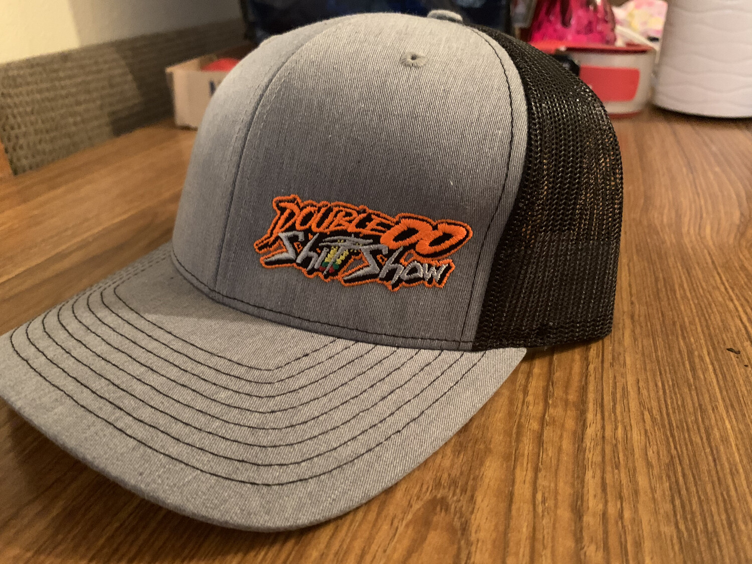 Double00ShitShow Orange Logo SnapBack Hat