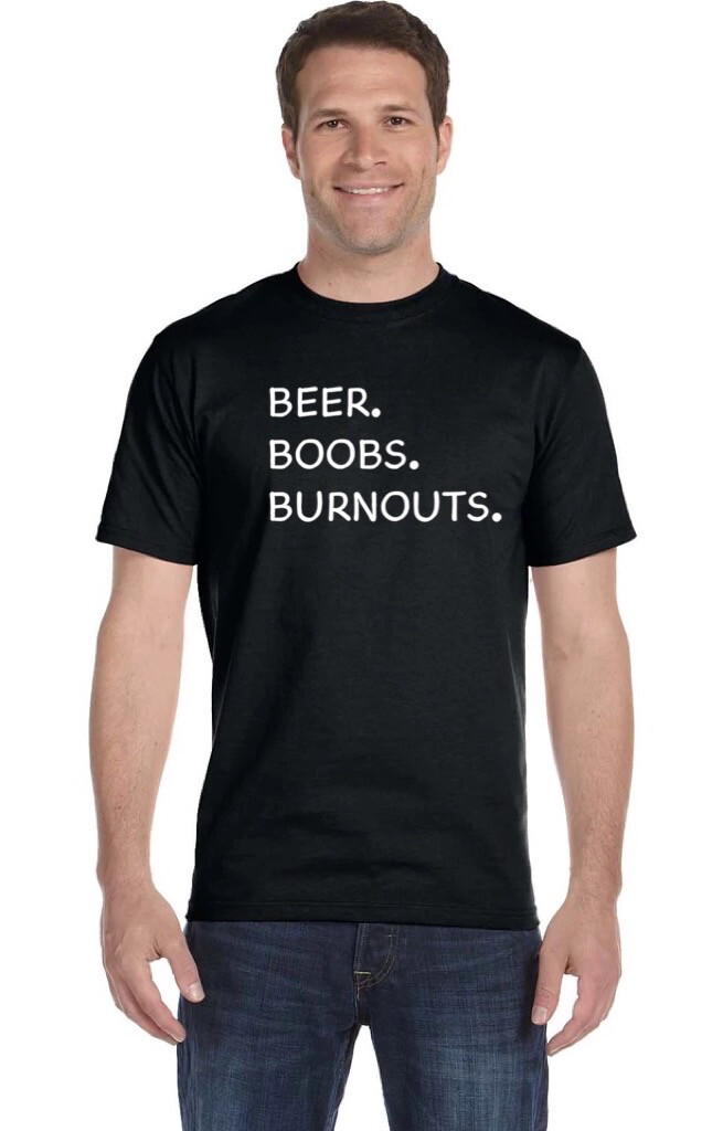 Beer Boobs Burnouts T-shirt