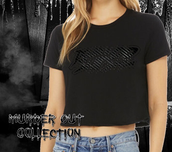 Murdered Out Crop Top