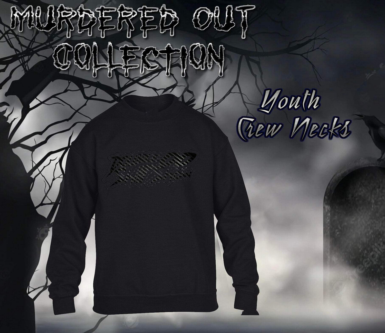 Murdered Out Youth Crewneck