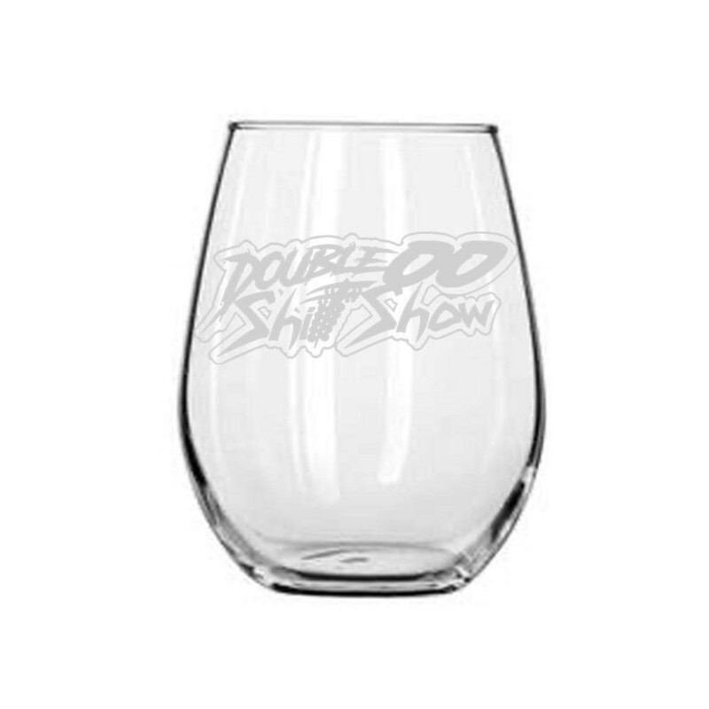 Double00ShitShow Stemless Wine Glass