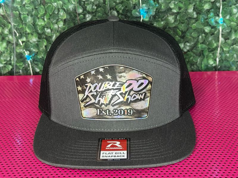 Double00ShitShow Flat Bill Snap Back Hat