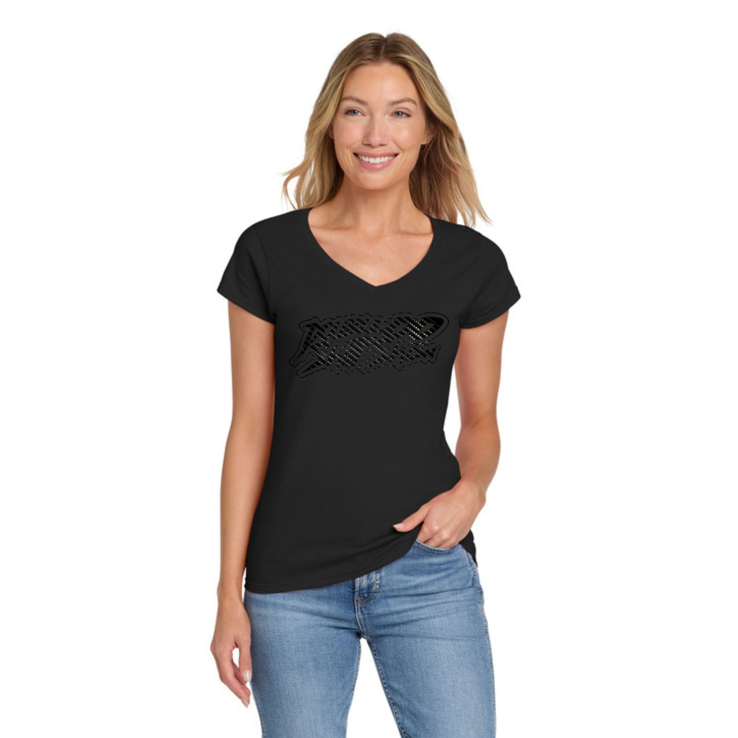 Murdered Out V-Neck Short Sleeve T-Shirt