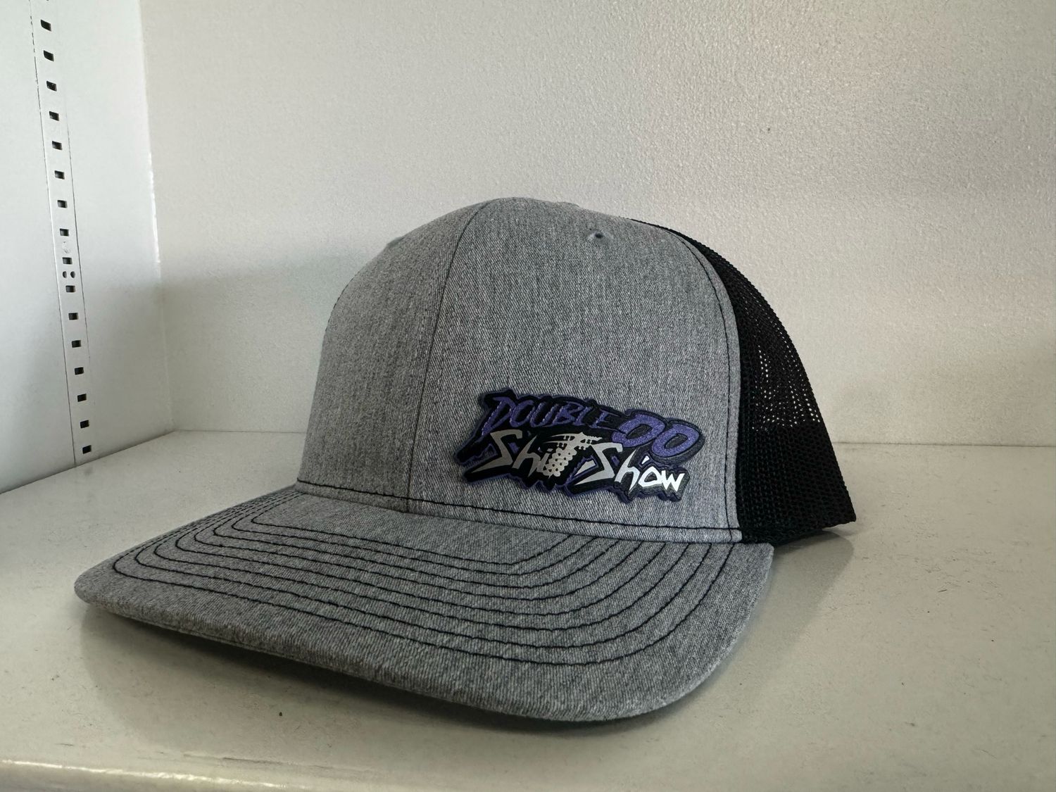 Purple/Stainless Steel Acrylic Patch Snap Back Hat