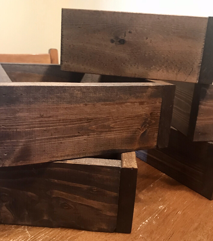 Square Wood boxes