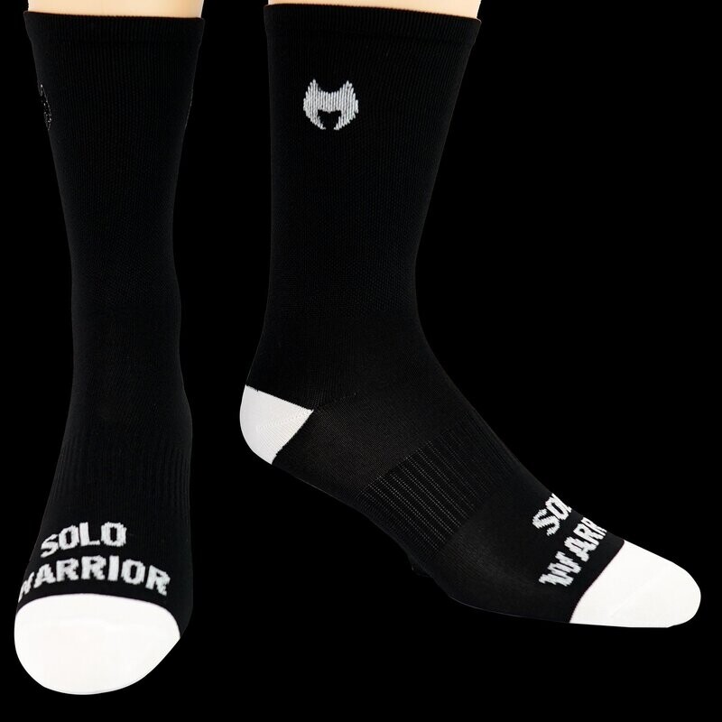 Solid Black Men&#39;s &amp; Women&#39;s Cycling Socks With Compression