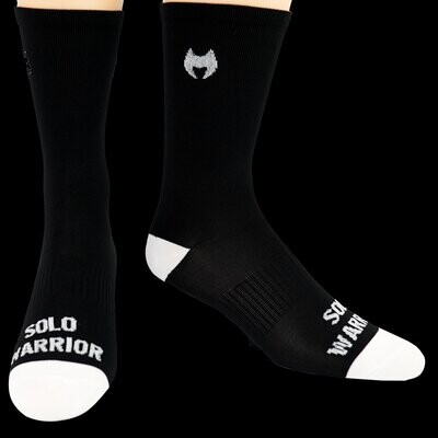 Solid Black Men's & Women's Cycling Socks With Compression