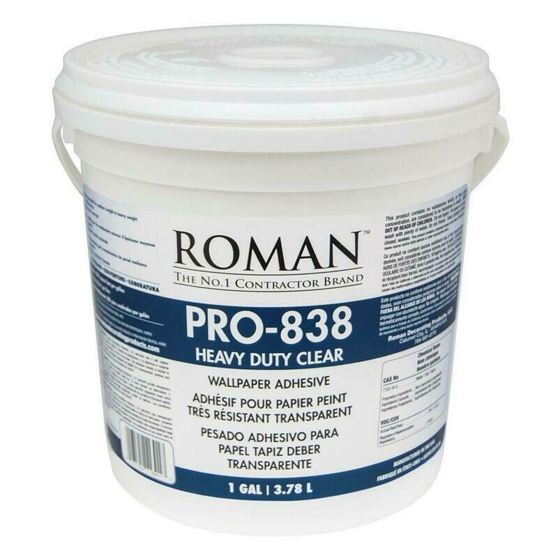 Roman Pro-838 Heavy Duty Clear Wallcovering Adhesive