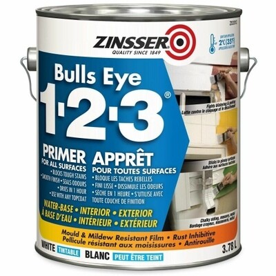 Zinsser Bulls Eye 123 Water Based Primer