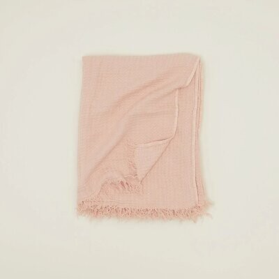 HNY Simple Linen Throw - Blush