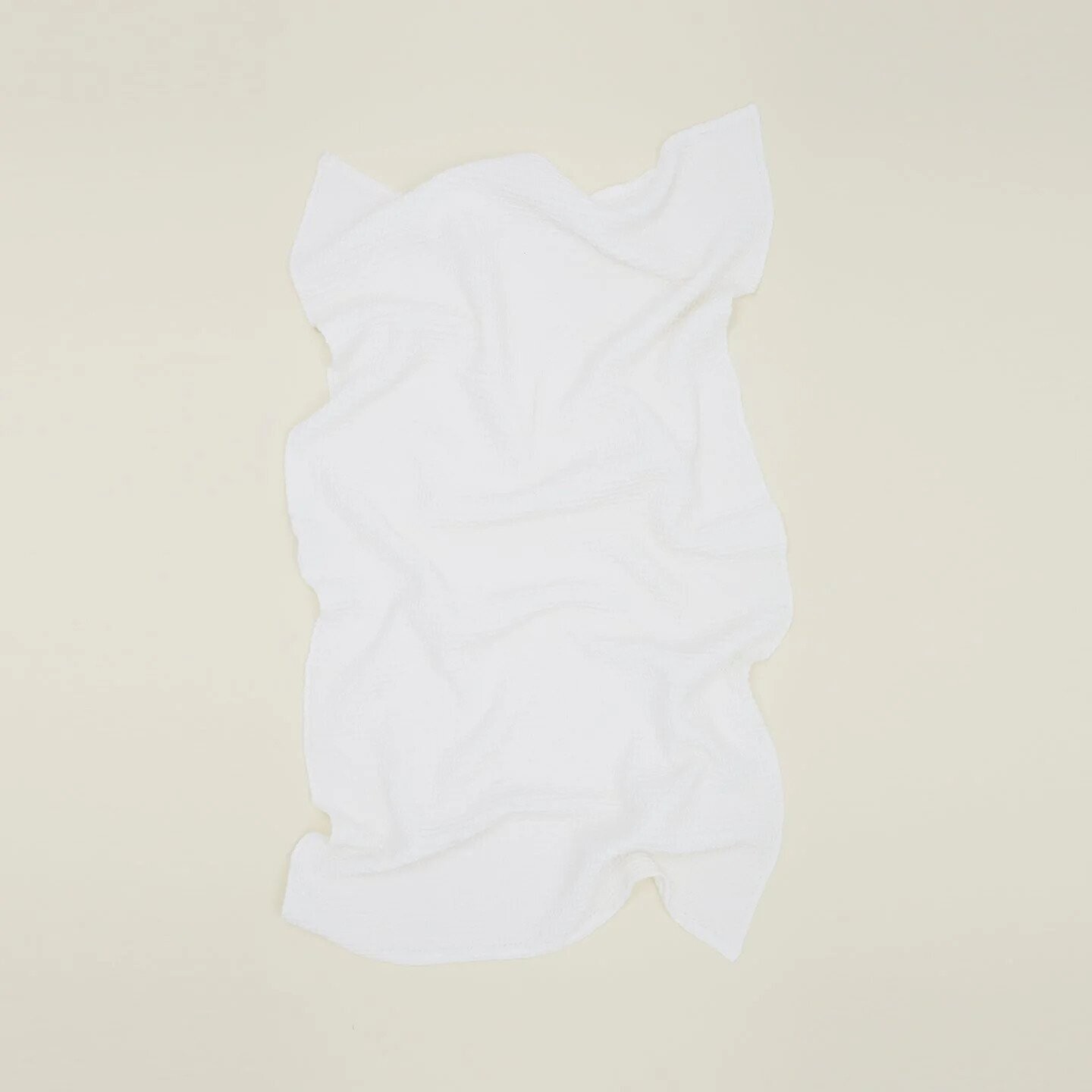 HNY Simple Waffle Washcloth - White