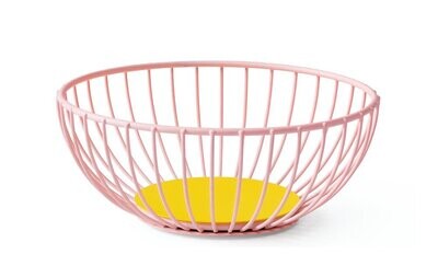 Octaevo Iris Wire Basket - Pink / Yellow