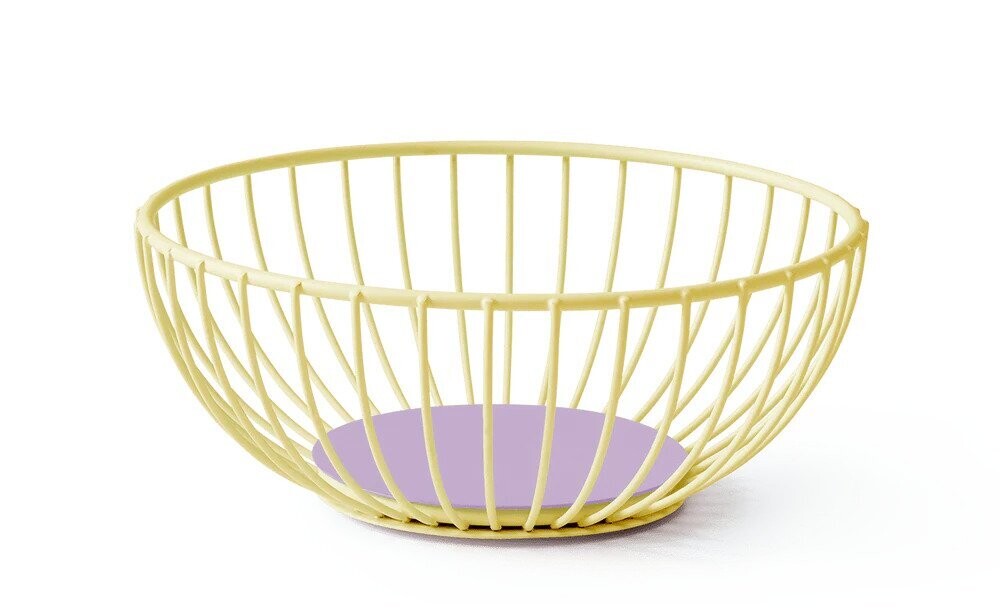 Octaevo Iris Wire Basket - Yellow / Lilac