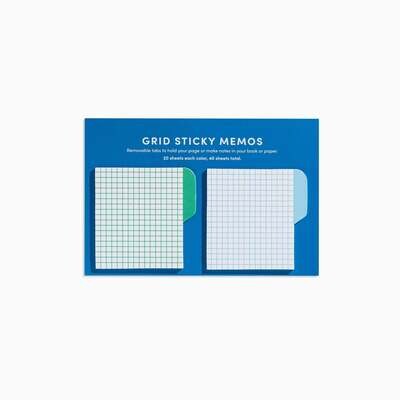 Poketo Grid Stick Memos - Cool