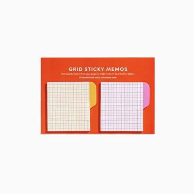 Poketo Grid Stick Memos - Warm