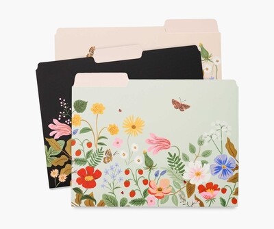Rifle Paper Co Strawberry Fields Assorted File Folders - 6 Pack