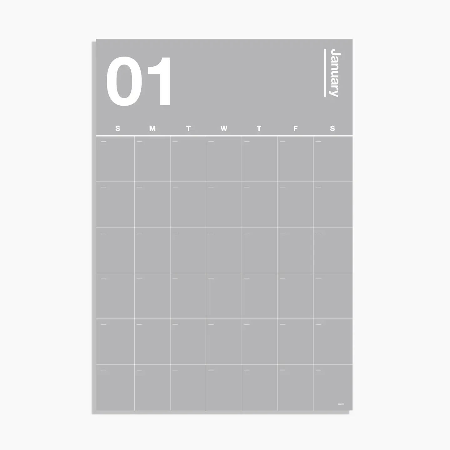 Poketo Spectrum Wall Planner - Grey