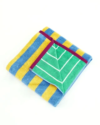 Dusen Dusen Bath Towel - Papaya Stripe