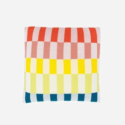Verloop Albers Checkerboard Throw Pillow - Rainbow