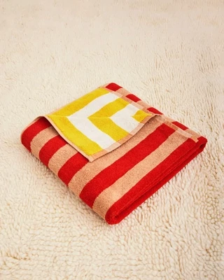 Dusen Dusen Earth Stripe Bath Towel - Desert
