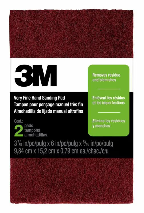 3M Very Fine Hand Sanding Pads - 2 Pack