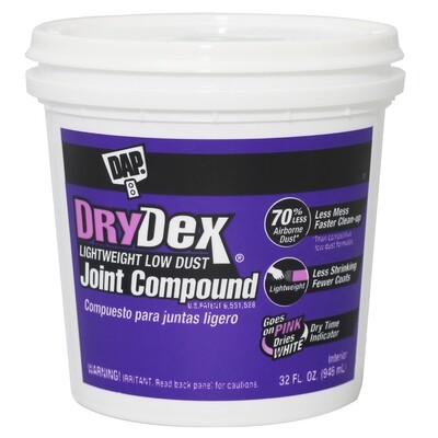 Dap DryDex Lightweight Low Dust Joint Compound with DryDex Dry Time Indicator