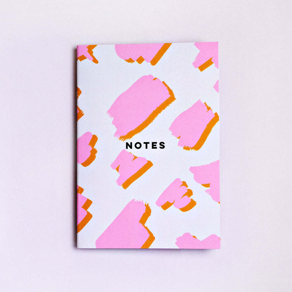 The Completist Pink Mustard Animal Slimline Notebook