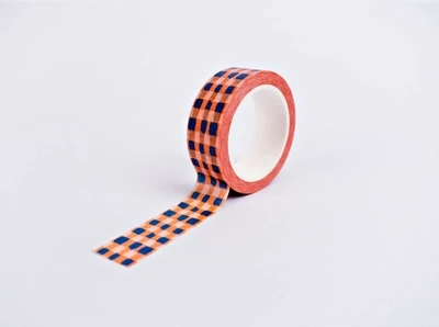 The Completist Orange Check Washi Tape