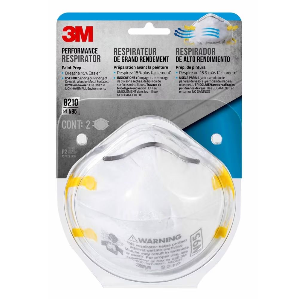 3M™ N95 8210 Performance Respirator - 2 Pack