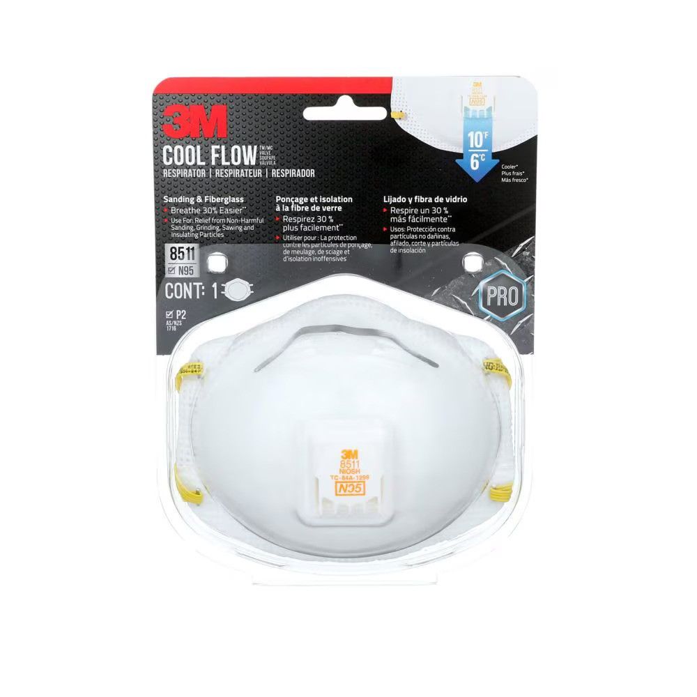 3M™ N95 8511 Cool Flow™ Respirator - 1 Pack