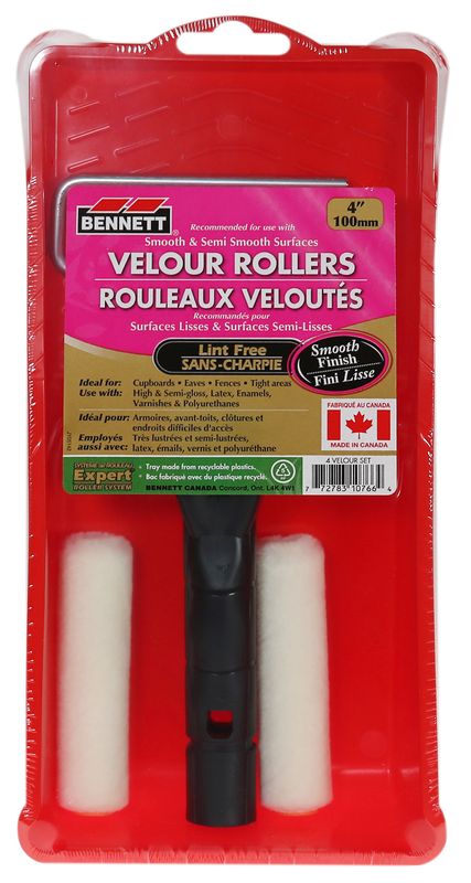 Bennett Velour Roller 4 Piece Set