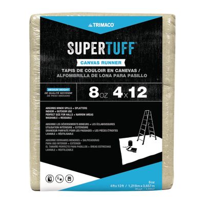 Trimaco SuperTuff® 8oz Canvas Drop Cloths - 4' x 12' Trimaco SuperTuff® 8oz Canvas Drop Cloths - 4' x 12'