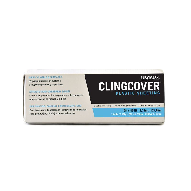 Trimaco Cling Cover® Self-adhering Plastic Sheeting - 9" x 400'