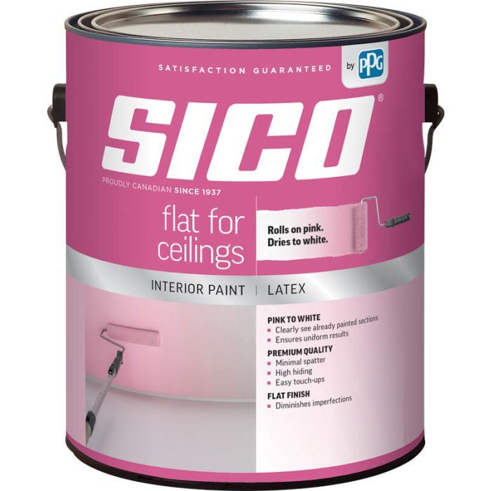 Sico Pink-To-White Ceilings Interior Paint - Flat Finish
