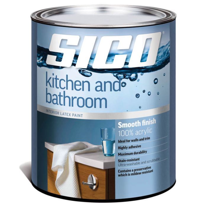 Sico Kitchen & Bath Interior Paint - Soft Gloss Finish
