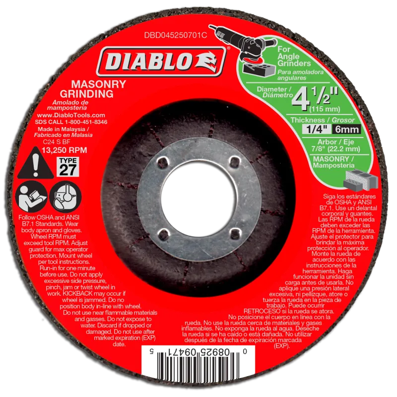 Diablo 4-1/2" Type 27 Masonry Grinding Disc