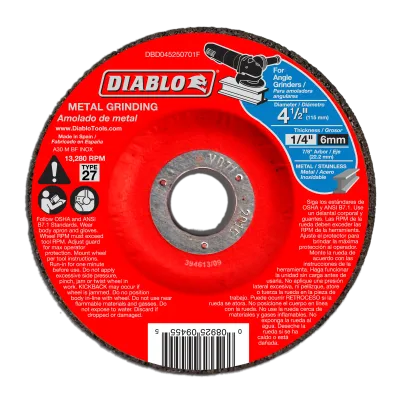 Diablo 4-1/2" Metal Grinding Disc - Type 27