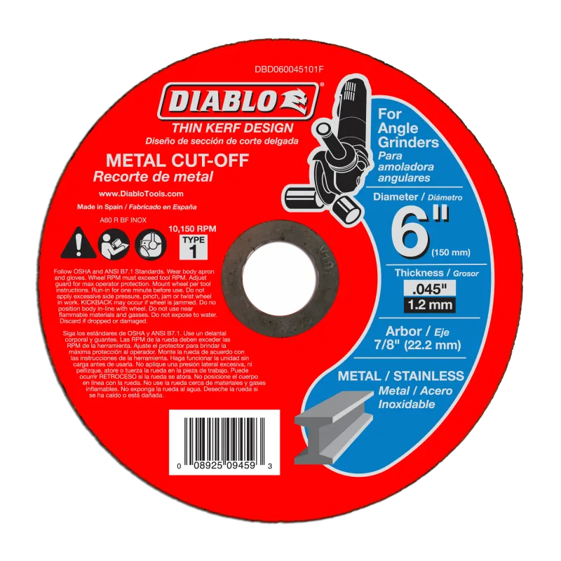 Diablo 6" Metal Cut-Off Disc