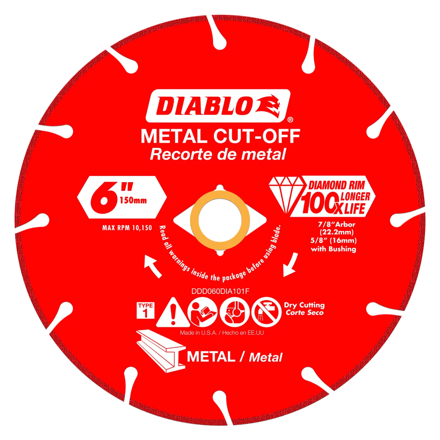 Diablo 6" Diamond Metal Cut-Off Disc