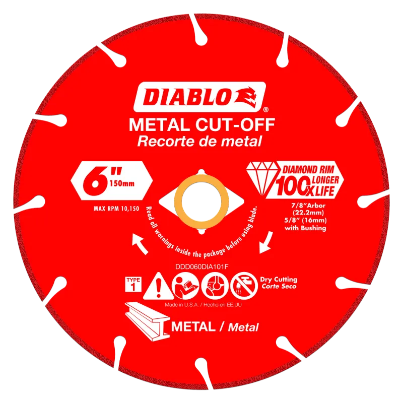 Diablo 6" Diamond Metal Cut-Off Disc