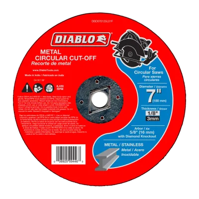 Diablo 7" Metal Circular Cut-Off Disc