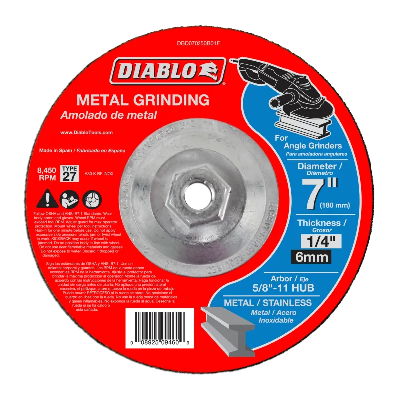Diablo 7" Type 27 Masonry Grinding Disc