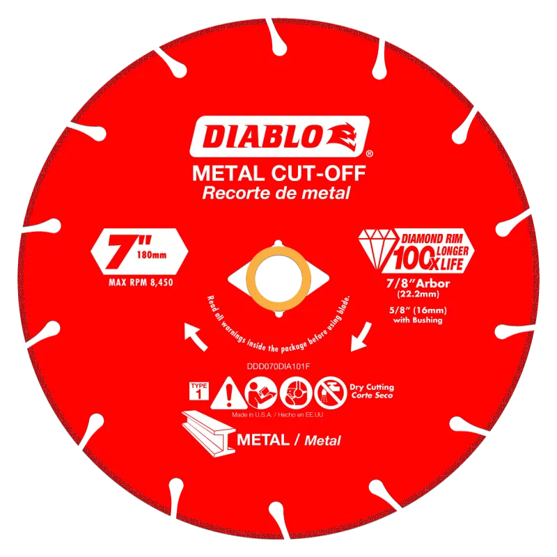 Diablo 7" Diamond Metal Cut-Off Disc