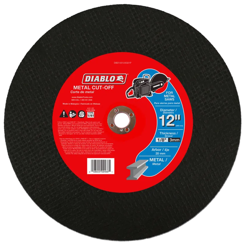 Diablo 12" 20mm High Speed Metal Cut-Off Disc