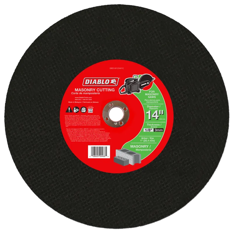 Diablo 14" x 1/8" x 1" High Speed Masonry Cut-Off Disc