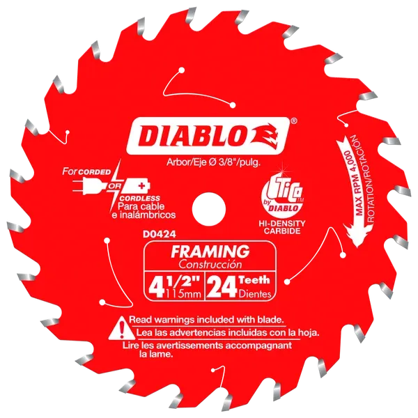 Diablo 4-1/2" x 24-Teeth Framing Saw Blade for Wood